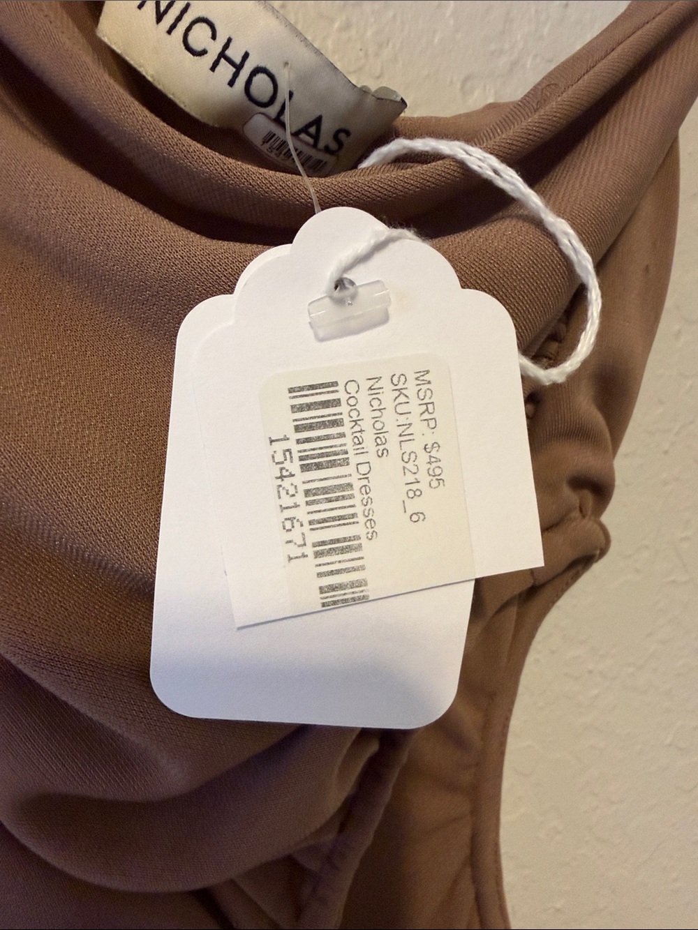 NICHOLAS Drie One-Shoulder Cutout Maxi Dress in Camel - Picture 5 of 7
